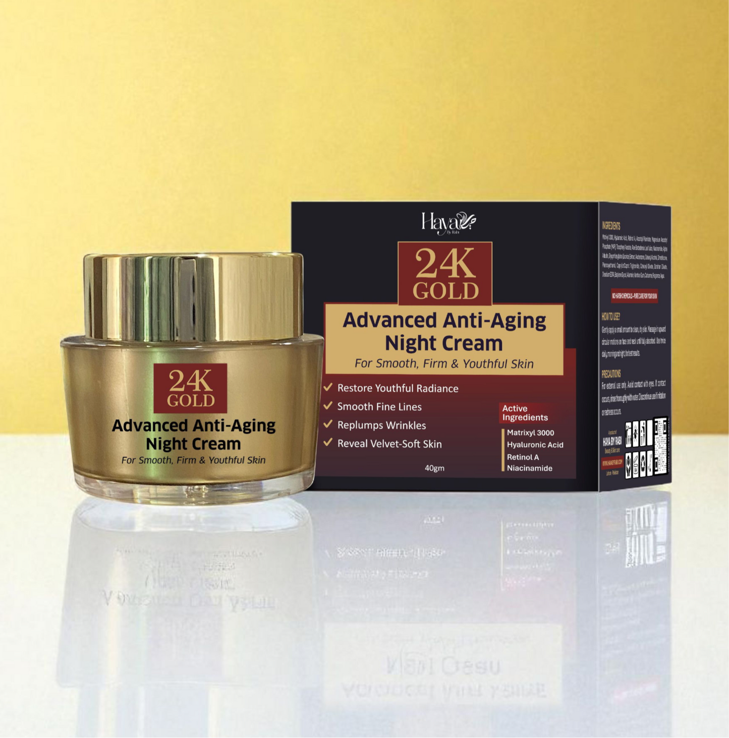 24K Gold Advanced Anti-Aging Night Cream(and get ultra beauty cream free)